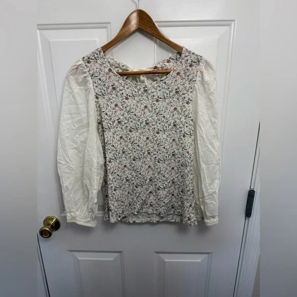 Women’s Nation Limited Floral Tie Back Top Size M Coquette Girl Cottagecore - Picture 3 of 10